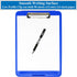 Think2Master Blue Plastic Storage Clipboard. | 25% Heavier & 25% Sturdier| Heavy Duty and Won’t Flex or Bend Like Other Brands (Compare The Weight...