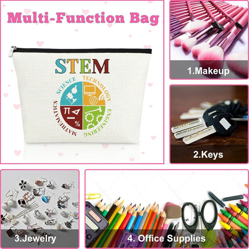 STEM Teacher Appreciation Gifts Makeup Bag for STEM Specials Crew Gift Cosmetic Bag Birthday Gifts for Women Friendship Thank You Gifts for Cowork...