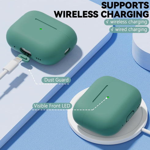 for AirPods Pro 2nd Generation Case (2022/2023) with Cleaner Kit,Soft Silicone Protective Case for Apple AirPod Pro 2 Gen Case Cover for Women Men...