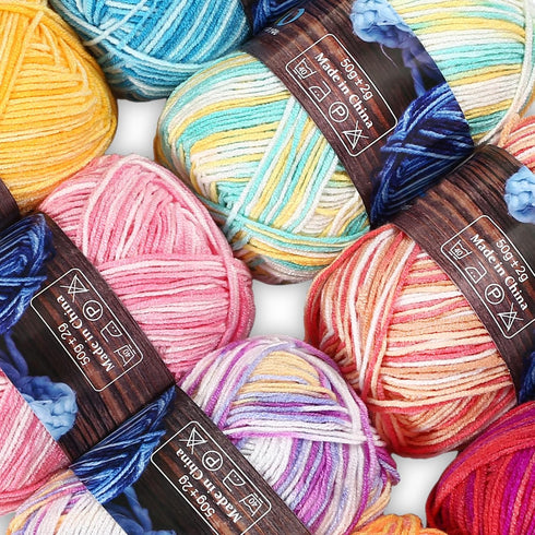 10x50g Multi Color Acrylic Yarn 50g Crochet Yarn Starter kit for Knitting Crocheting Weaving Adult and Kid Craft Projects...