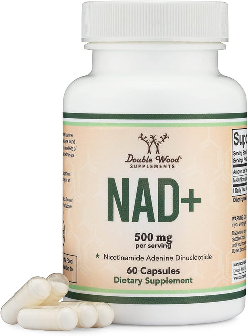 NAD Supplement (500mg of 95% Pure NAD+ Per Serving, 30 Day Supply) NAD Booster Similar to Nicotinamide Riboside (Third Party Tested, Vegan Safe, N...