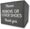 Shoe Cover Box | Disposable Shoe Bootie Holder For Realtor Listings and Open Houses | Please Cover or Remove Shoes Bin | Shoe Bootie Box (Grey)...
