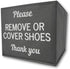 Shoe Cover Box | Disposable Shoe Bootie Holder For Realtor Listings and Open Houses | Please Cover or Remove Shoes Bin | Shoe Bootie Box (Grey)...