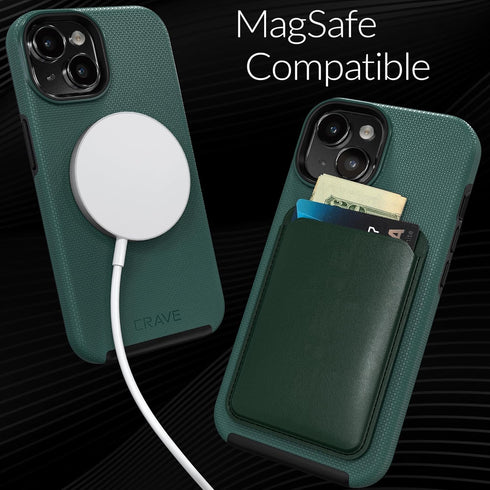 Crave Dual Guard Compatible with iPhone 15 Case, Compatible with MagSafe Shockproof Protection Dual Layer Case for Apple iPhone 15 (6.1") - Forest...