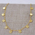 Gold Tiny Disc Chain Choker Coin Short Layering Necklace 14 Inch with 2 Inch Extender...