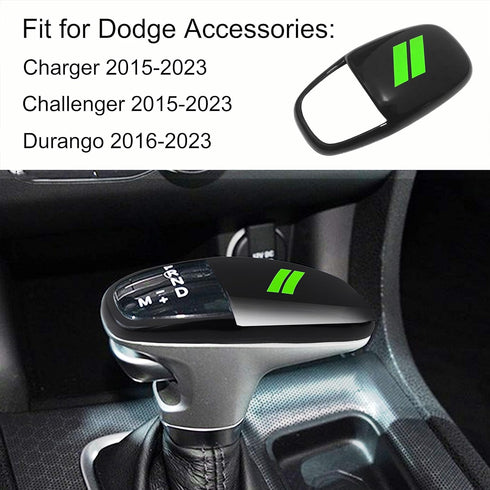 SENSHINE Gear Shift Knob Head Cover for Dodge Charger Challenger Accessories 2015-2023 2024 Durango 2016-2024 ABS Interior Shell Insert Decoration...