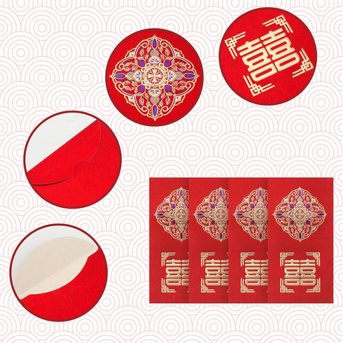 SAVITA 12pcs Wedding Red Envelopes, Traditional Chinese Wedding Red Envelopes Lucky Money Envelopes Wedding Hong Bao Wedding Chinese Red Packets f...