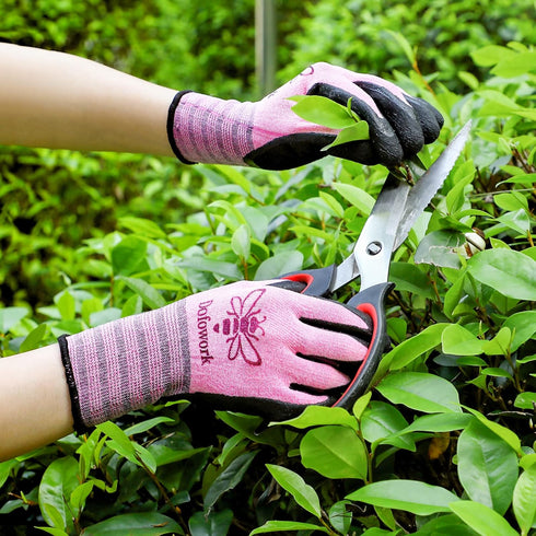 Gardening Gloves - 6 Pair Gardening Gloves for Women/Men, Breathable Natural Latex Garden Gloves with Grip...