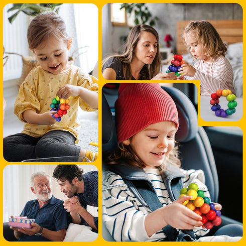 Fidget Toys for Adults Kids, Sensory Toys for Kids with Autism, Educational Ball Kids Toys for 3-12 Year Boys and Girls Toddler Travel Toys, Stock...