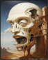 Posterizer 1 pcs-Cliffside Skull Structure with Hidden Rooms-Abstract & Modern Art-Fantasy & Fiction Art-Gift for Art Lovers-Decor for Home & Offi...
