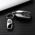 Carabiner Keychain, Key Chains for Car Key with 2 Key Rings and Anti-Lost D-Ring, Multifunctional Leather Keychains for Men and Women – Grey(Black...