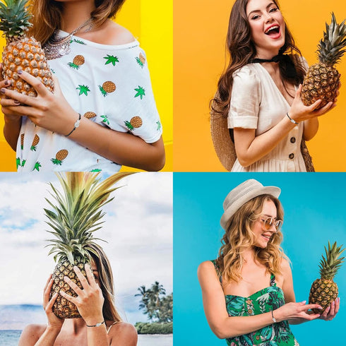 HUASAI 2Pcs Pineapple Bracelet for Women Pineapple Gifts BFF Friendship Bracelets Gift...