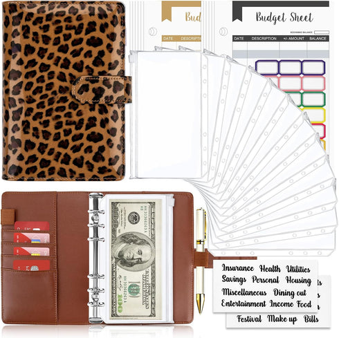 Onlyesh Budget Binder, Budget Binder with Zipper Envelopes, Cash Envelopes for Budgeting, Money Organizer for Cash, 28Pcs Budget Planner with Cash...