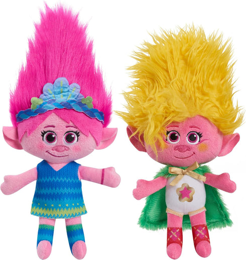 DreamWorks Trolls Band Together 8-inch Small Plush Poppy and Viva 2-Piece Set, Stuffed Animals...