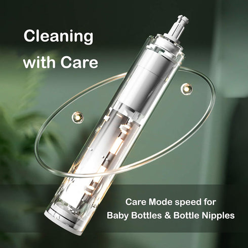 Electric Bottle Cleaner Brush for Baby Bottles - Electric Bottle Brush Cleaner, Baby Bottle Washer with Nipple Brush and Straw Cleaner Brush - Tak...