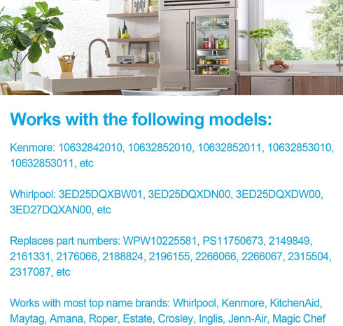 Sikawai WPW10225581 Defrost Thermostat Replacement Part-Perfectly Fit for Whirl-pool Refrigerator Defrost Thermostat-Replaces WPW10225581 AP6017375 2149849 2321799 PS11750673
