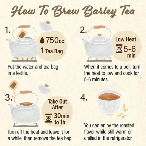 Organic Barley Tea Bags -Caffeine Free & Vegan, 100% Natural Japanese Tea, Sugar Free Mugicha 30 LARGE TEA BAGS?YAMASAN?...