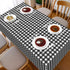 Childom 3 Pack Black and White Checkered Tablecloths 54"x108" Disposable Plastic Table Cloths Buffalo Plaid Tablecloths for Home,Halloween,Picnic ...