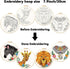 ORIGACH 4 Pcs Wild Animal Embroidery Starters Kit for Beginners, Zebra Lion Elephant Giraffe Embroidery Stitch Practice kit Include Embroidery Clo...