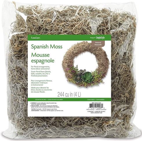 FloraCraft Spanish Moss 8 Ounce (4L) Natural...