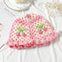 Crochet Bucket Hat for Women Handmade Floral Hat Portable Knitted Elastic Cute Beach Hat for Vacation Traveling...
