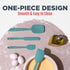 Culinary Couture 4-Piece Aqua Silicone Spatula Set - Heat Resistant up to 608°F, BPA-Free Spatulas for Nonstick Cookware - Baking Utensils...