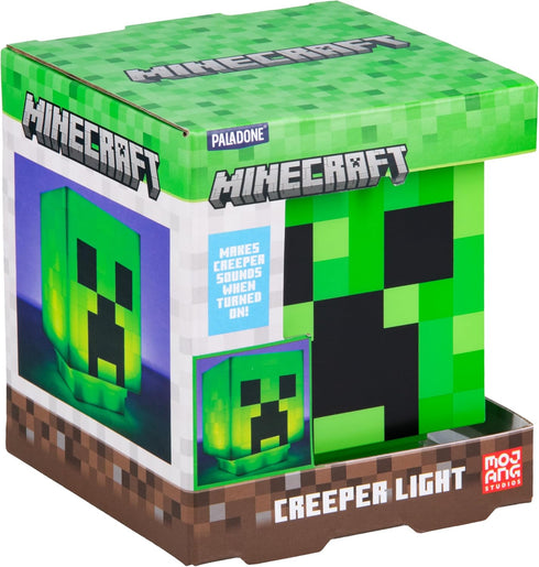 Paladone Minecraft Creeper Desk Light with Official Creeper Sounds, Handheld Night Light for Kids Room or Gamer Décor - Licensed Minecraft Gifts...