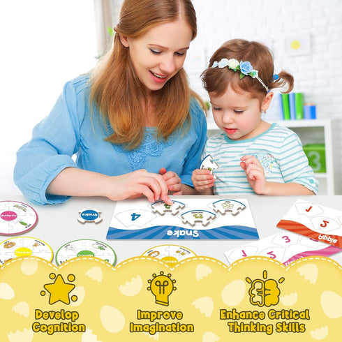 Life Cycle Toys for Kids,Toddler Puzzles,Animal Plant Insect Bug Ladybug Butterfly Tadpole to Frog Kit,Montessori Learning & Education Toys,Presch...