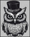 Posterizer 1 pcs- dapper gothic owl with a top hat-Gothic Art-Art for Animal Lovers- Living Room Bedroom Decor- unframed wall art...