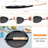 Frying Pan Skillet 8-inch Flat Griddle Pan, Lightweight Grill Pan with Wooden Handle for Camping Indoor Outdoor Cooking...