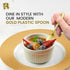 100 Pack Gold Small Spoons - 4 Inch Gold Mini Spoons - Heavy duty Mini Spoons For Dessert, Ice Cream, Tastings, Cocktails, BPA Free Dessert Spoons...