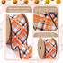LaRibbons Fall Burlap Ribbon Wired,2 1/2" x 10 Yards,Orange and Black Fall Plaid Pumpkin Ribbon for Autumn Wreath,Thanksgiving,Halloween,Gift,Home...