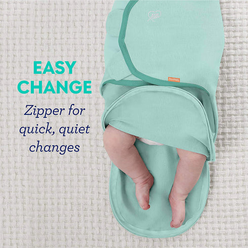 SwaddleMe Luxe Easy Change Swaddle, Ellie Elephant/Triangle Grey, Small/Medium (0-3 Months)...
