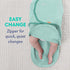 SwaddleMe Luxe Easy Change Swaddle, Ellie Elephant/Triangle Grey, Small/Medium (0-3 Months)...