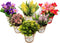 LUEUR Set of 6 Potted Artificial Flowers Fake Flowers with Vase Faux Flowers in Pot, Spring Decor for Home Office Floral Arrangement for Table Din...