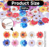 100 Pcs Wood Daisy Buttons 1 inch Flower Buttons for Craft Wooden Painted Buttons for Crafts 2 Holes Flower Shaped Buttons for DIY Crafts Multi-Co...