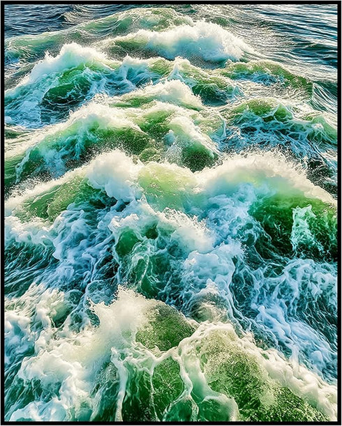 Posterizer 1 pcs-ocean waves-beautiful nature art work 3-Landscape & Nature Art-Coastal & Nautical Art-Decor for Home & Office- unframed wall art...