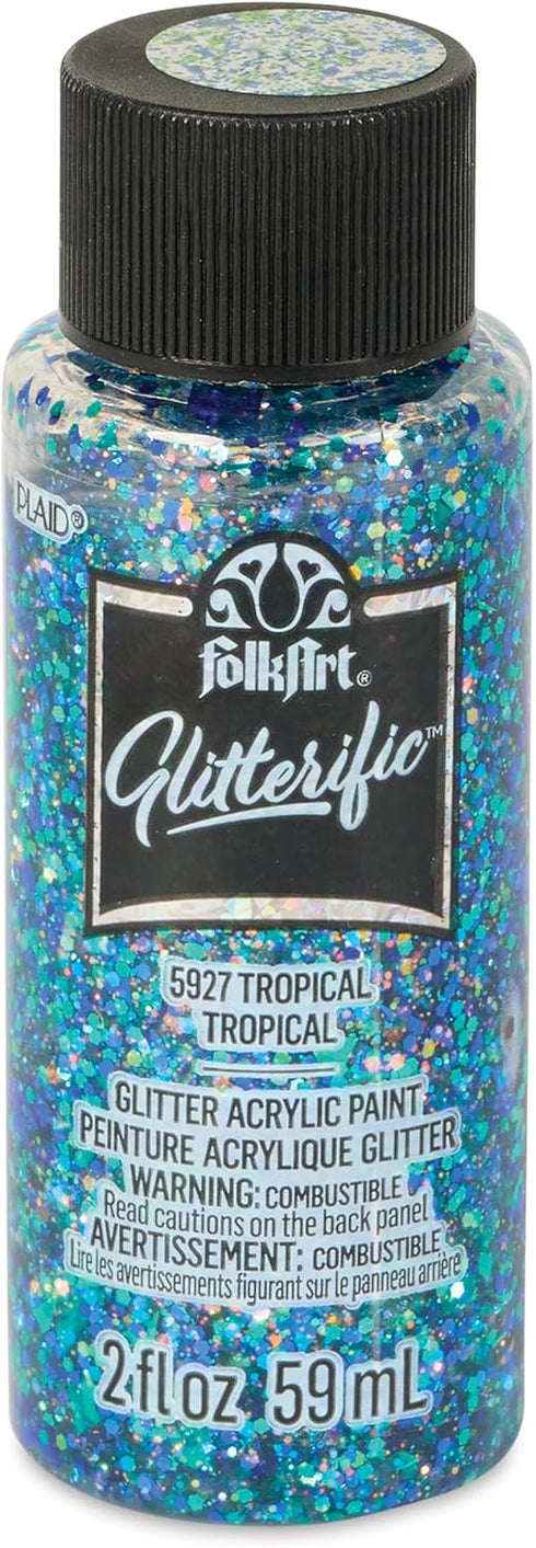 Plaid:Craft Folkart Glitterific Glitter Paint, Multicolor...