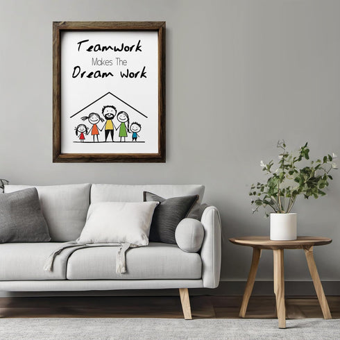 Posterizer 1 pcs-team work makes the dream work-motivational quote-Kids Room Art-Teachers & Classrooms-decor for nursery toddlers kids room- UNFRA...