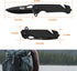 Rush Deer Pocket Knife, Folding Knife with Clip, Glass Breaker, Seatbelt Cutter. EDC Knife Utility Knife for Hiking Camping Fishing Work Outdoor E...