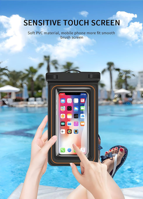 Waterproof Phone Pouch Pack - IPXFloating Waterproof Case with Lanyard for iPhone 15, Jet Ski, Paddle Board Accessories, Pelican Kayak Fishing Wat...