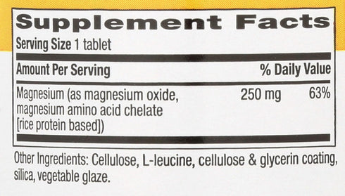 Country Life, Chelated Magnesium 250mg, Supports Bone and Immune Health, Daily Supplement, 90 ct...