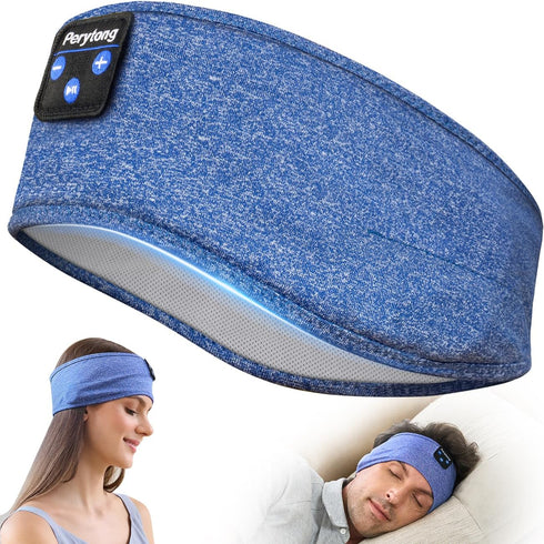 Perytong Bluetooth Headband Headphones, Sleep Headphones Bluetooth for Side Sleepers - Sleeping Headphones Comfortable Headband with Thin Speaker ...