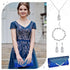 Jadive 4 Pcs Clutch Purses Bag for Women Evening Rhinestone Jewelry Set Bling Necklace Earrings Bracelet for Prom...