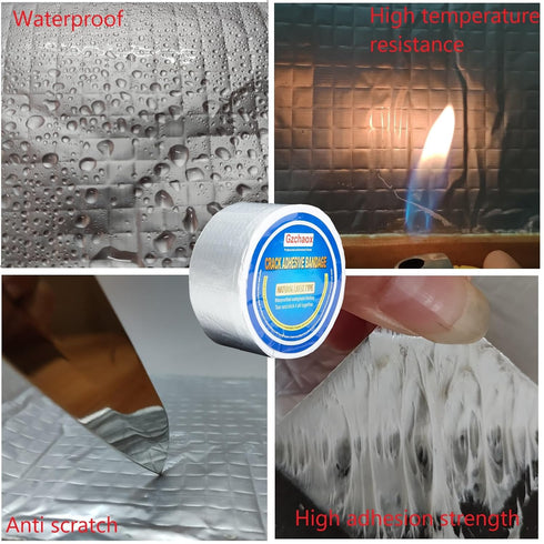 Crack Sealing Waterproof Tape, Suitable for Waterproofing in Toilets, Pipelines, roof Cracks, RVs, sunshades, Windows, Floors, Swimming Pools, and...