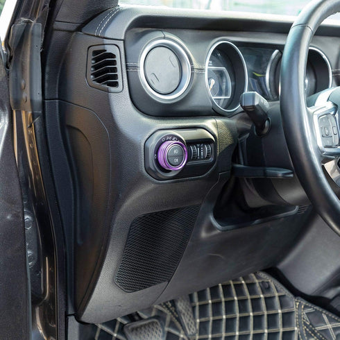 Voodonala Air Conditioner Headlight Center Consoles Switch Knob Cover Trim for 2018-2025+ Jeep Wrangler JL JLU Gladiator JT 4xe Interior Accessori...