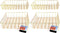 Gold Iron Wire Baskets and Trays, Round and Rectangular, 4-ct Sets (Tray)...