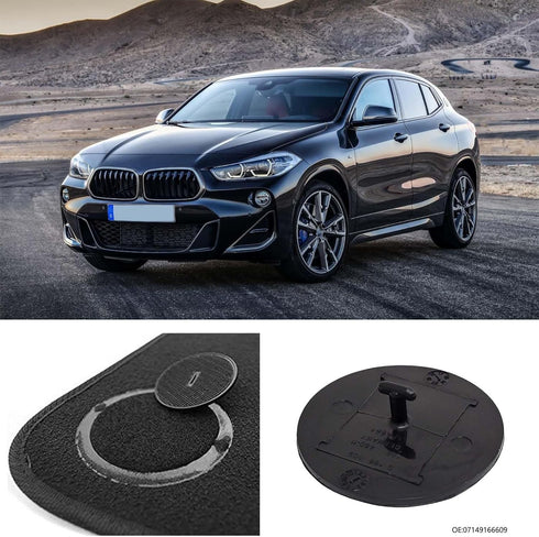 8X Car Floor Mat Clips Carpet Hook Loop Holder Mounting Pad Fix Fasteners Floor Twist Lock T Shape OEM 07149166609...
