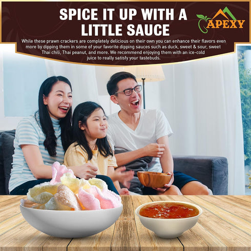 APEXY Authentic Prawn Crackers Uncooked, Crispy and Delicious Shrimp Chips for Party Appetizers and Snacks, Cook and Serve, 8 oz (227g), Multi Col...