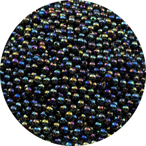 1000pcs 6mm Acrylic Round Beads AB Colors Acrylic Beads Round Spacer Beads with Hole for DIY Bracelet Necklace Jewelry Making Supplies Handmade Cr...